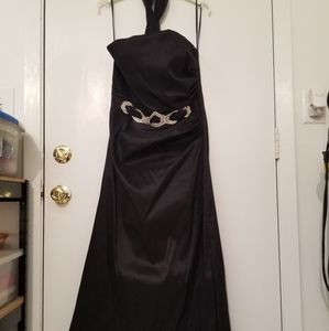 Black long gown night dress prom or wedding